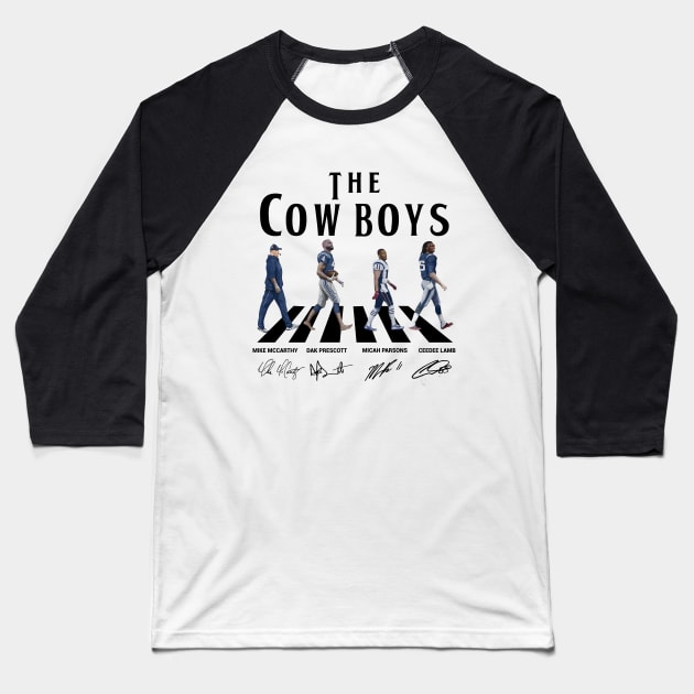 Cowboys Walking Abbey Road Signatures Football Baseball T-Shirt by Emilied